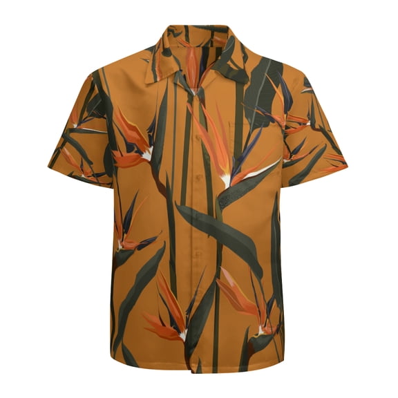 High Quality Hawaiian Shirts for Men Short Sleeve Aloha Beach Shirt Floral Summer Casual Button Down Shirts Blouses TZUEKB