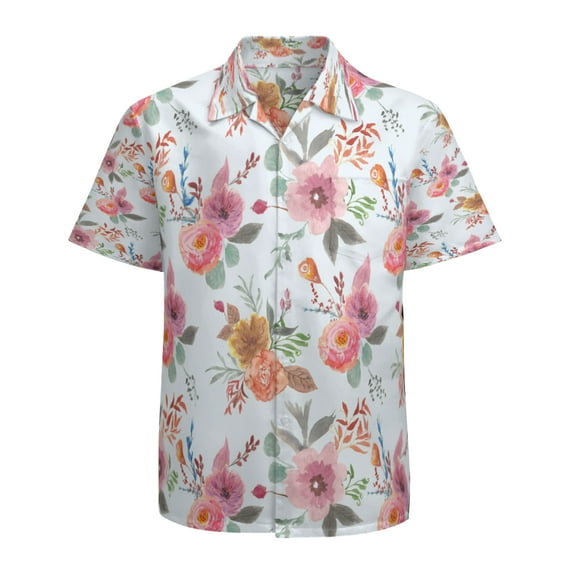 High Quality Hawaiian Shirts for Men Short Sleeve Aloha Beach Shirt Floral Summer Casual Button Down Shirts Blouses UBZBYI