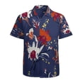 thumbnail image 1 of High Quality Hawaiian Shirts for Men Short Sleeve Aloha Beach Shirt Floral Summer Casual Button Down Shirts Blouses UKKZB8, 1 of 7