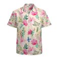 thumbnail image 1 of High Quality Hawaiian Shirts for Men Short Sleeve Aloha Beach Shirt Floral Summer Casual Button Down Shirts Blouses USXN54, 1 of 7