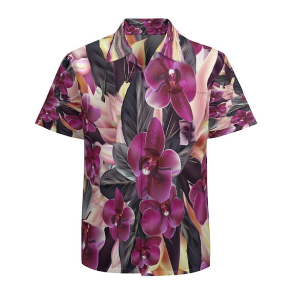 High Quality Hawaiian Shirts for Men Short Sleeve Aloha Beach Shirt Floral Summer Casual Button Down Shirts Blouses USXN54