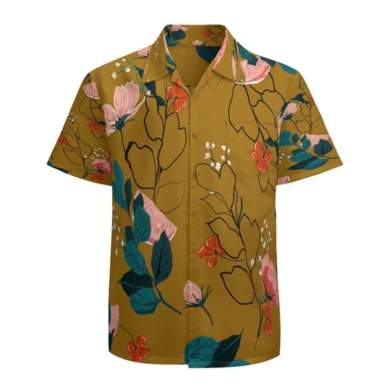 High Quality Hawaiian Shirts for Men Short Sleeve Aloha Beach Shirt Floral Summer Casual Button Down Shirts Blouses UURY2Y