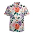 thumbnail image 1 of High Quality Hawaiian Shirts for Men Short Sleeve Aloha Beach Shirt Floral Summer Casual Button Down Shirts Blouses VNCE5A, 1 of 7