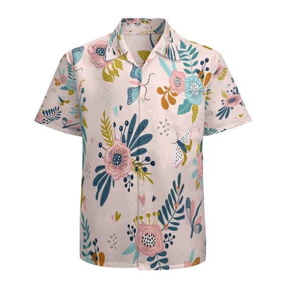 High Quality Hawaiian Shirts for Men Short Sleeve Aloha Beach Shirt Floral Summer Casual Button Down Shirts Blouses X2PVEQ
