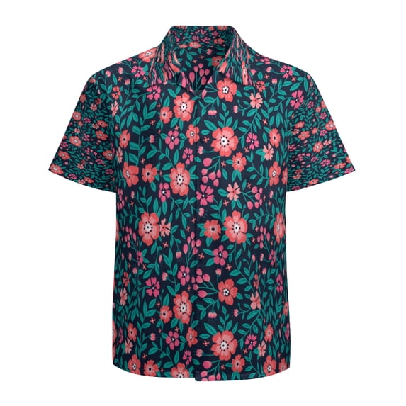 High Quality Hawaiian Shirts for Men Short Sleeve Aloha Beach Shirt Floral Summer Casual Button Down Shirts Blouses XVV56H