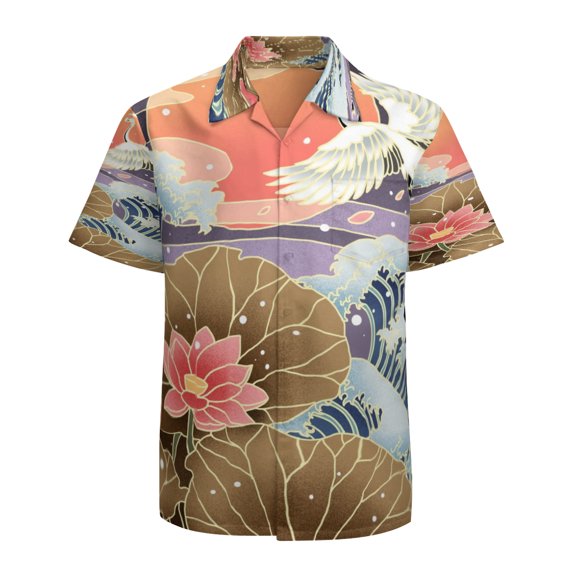High Quality Hawaiian Shirts for Men Short Sleeve Aloha Beach Shirt Floral Summer Casual Button Down Shirts Blouses YRD5BM