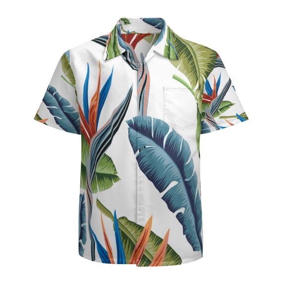 High Quality Hawaiian Shirts for Men Short Sleeve Aloha Beach Shirt Floral Summer Casual Button Down Shirts Blouses YRKSJD