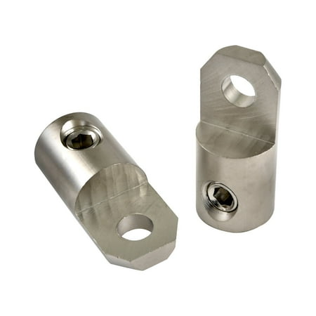 High Quality Heavy Duty Platinum 1/0 Gauge AWG Ring Terminals (Pair)