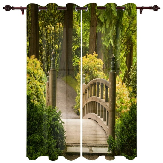 High Quality Home Curtains INS Geometric Gradient Living Room Bedroom Kitchen Hotel Decoration Translucent Window Curtains