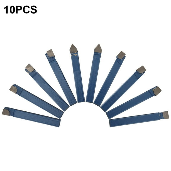 High Quality Hot Sale Useful Brand New Carbide Lathe Tool Bit Turning Wear Resistance Welding 1/4 Tilting 10Pcs CNC