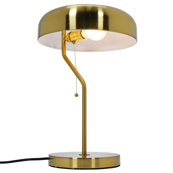 High Quality Hotel European Modern Bed Side Nightstand Decorative Table/Desk Lamp, Metro Table Lamp With Gold Outer And White Inner 110~120V