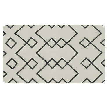 High-Quality Indoor Door Mat Exceptional Dirt Resistance 30x17 Inch Non-Slip & Machine Washable Geometry Grey Design