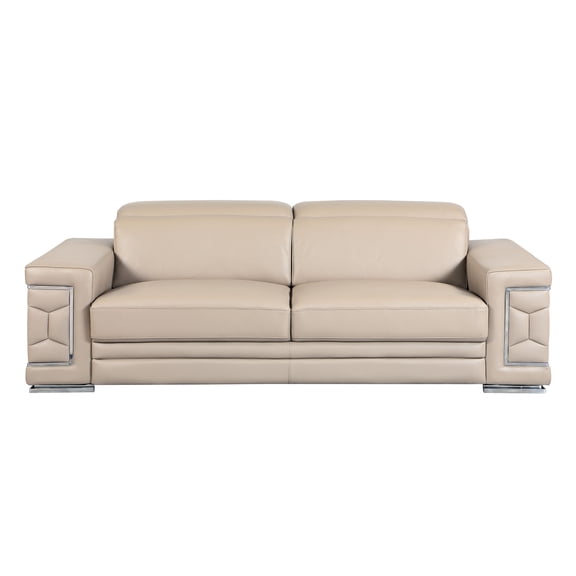 High - Quality Italian Leather and Sturdy Frame - An Elegant Sofa for Relaxing Evenings