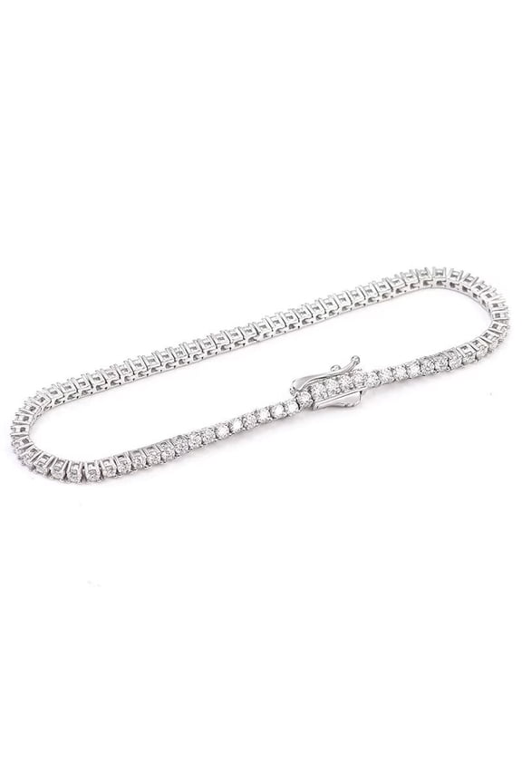 High Quality Jewelry 4mm Wide 7.5 Inches 925 Sterling Silver Hip Hop Chaine