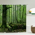 thumbnail image 1 of High Quality Landscape Shower Curtains for Bathroom Polyester Natural Scenery Forest Printing Shower Curtain With Hook 180*200CM, 1 of 5