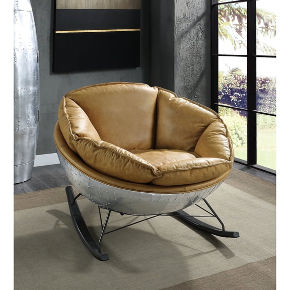 High - Quality Leather Rocker | Long - lasting Comfort in Living Spaces