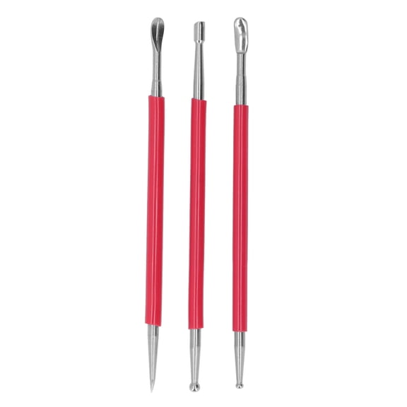 High Quality Leather Working Tools, Dual Tipped Leather Modeling Spoon For Leather Sculpture And Detail Work, 3Pcs Set