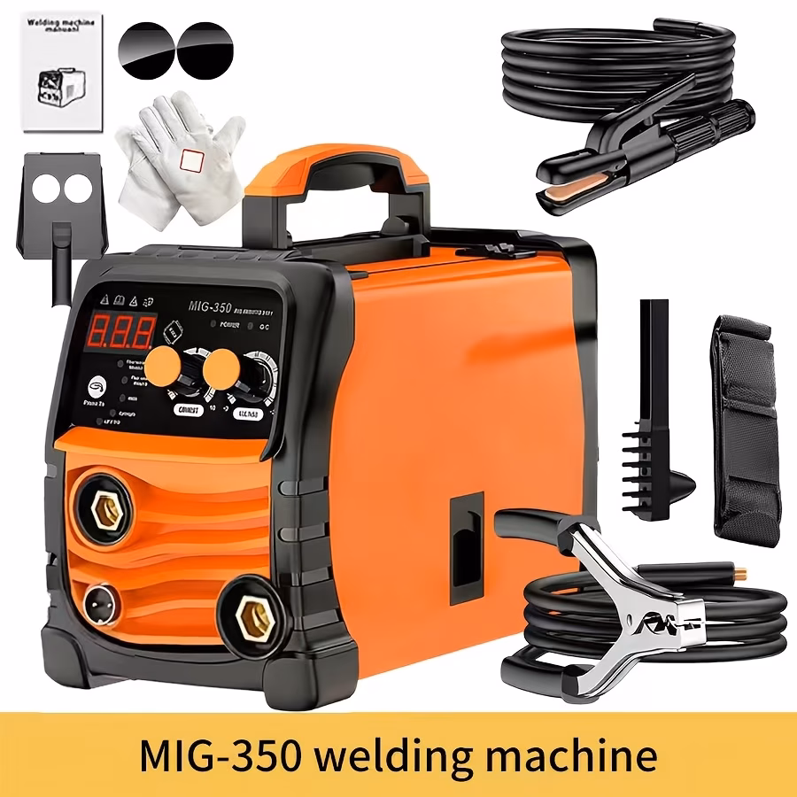 High Quality MIG-350 110V 3-in-1 Handheld Welding Machine, LED Display Complete DIY Welding Kit with MIG Welding Gun for Workshop Professional & DIY Welding Operations