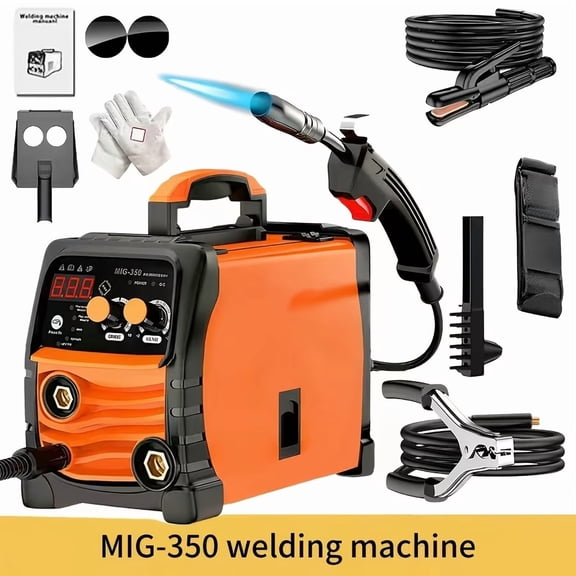 High Quality MIG-350 110V 3-in-1 Handheld Welding Machine, LED Display Complete DIY Welding Kit with MIG Welding Gun for Workshop Professional & DIY Welding Operations
