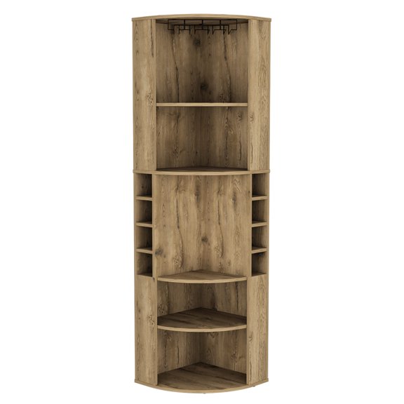 High - Quality Materials | Elevated Glass Rack and Corner Design for Living Room | Long - lasting Mixology Furniture