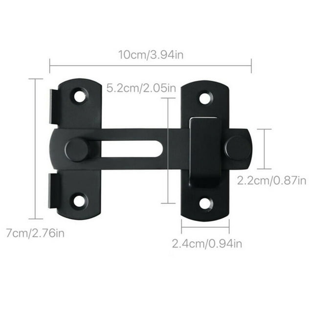 High Quality Matte Black Stainless Steel Gate Latches Flip Latch Safety