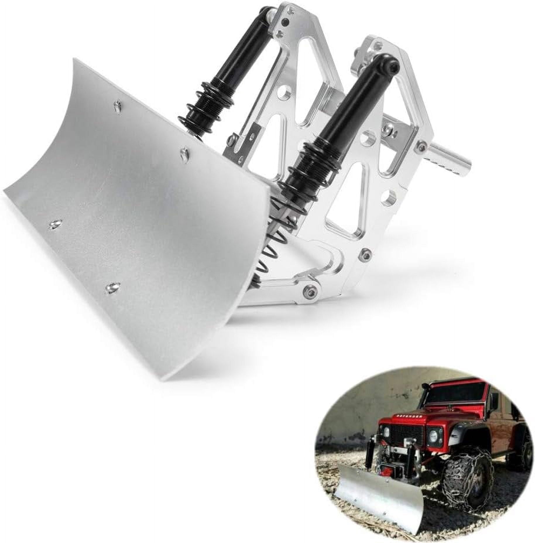 High Quality Metal Alloy Silver 1/10 RC Crawler Truck Car RC Model Car Snowplow Enhance Authenticity