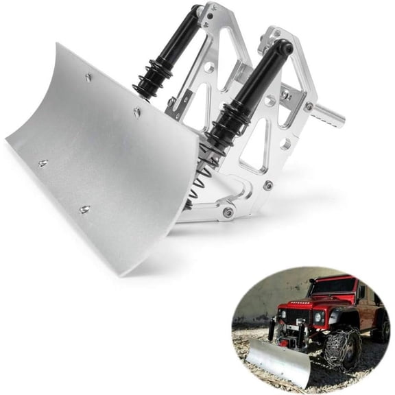 High Quality Metal Alloy Silver 1/10 RC Crawler Truck Car RC Model Car Snowplow Enhance Authenticity