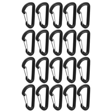 20-Pack 2 Inch Aluminum Carabiner Clips - Lightweight, Corrosion Resistant For Hiking, Camping, Keys