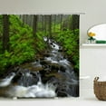 thumbnail image 1 of High Quality Nature Forest Scenery Printed Fabric Shower Curtains Bath Screen Waterproof Products Bathroom Decor with 12, 1 of 5