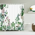 thumbnail image 1 of High Quality Nordic style Flower Leaf Printed Fabric Shower Curtains Bath Screen Waterproof Products Bathroom Decor with, 1 of 5