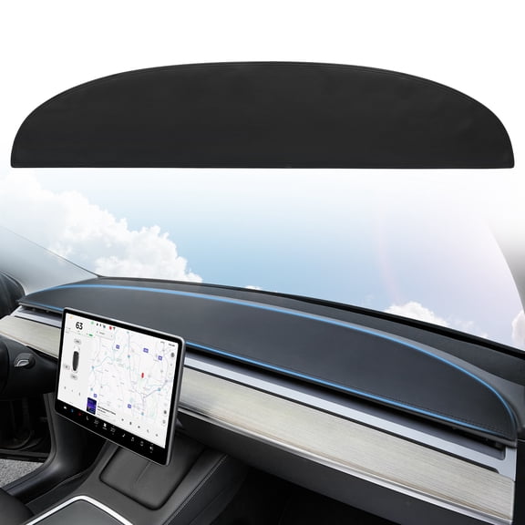 High Quality PU Dashboard Cover Perfect Fit for 2017 - 2023 Tesla Model 3 & Model Y (Black)