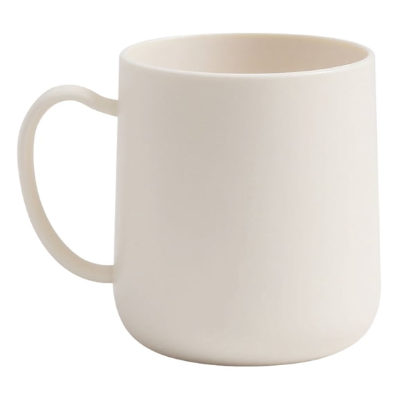 High-Quality Plastic Mug, Oimcto Lightweight Yet Shatter-Resistant, Ideal for Daily Use, Travel or Households, Smooth Non-Stick Surface Easy to Rinse Clean, White