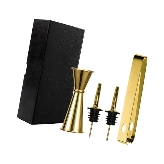High Quality Pubs Tool Set Ice Tongs 500ml Jigger And Drip Proof Pourer For Home Pubs