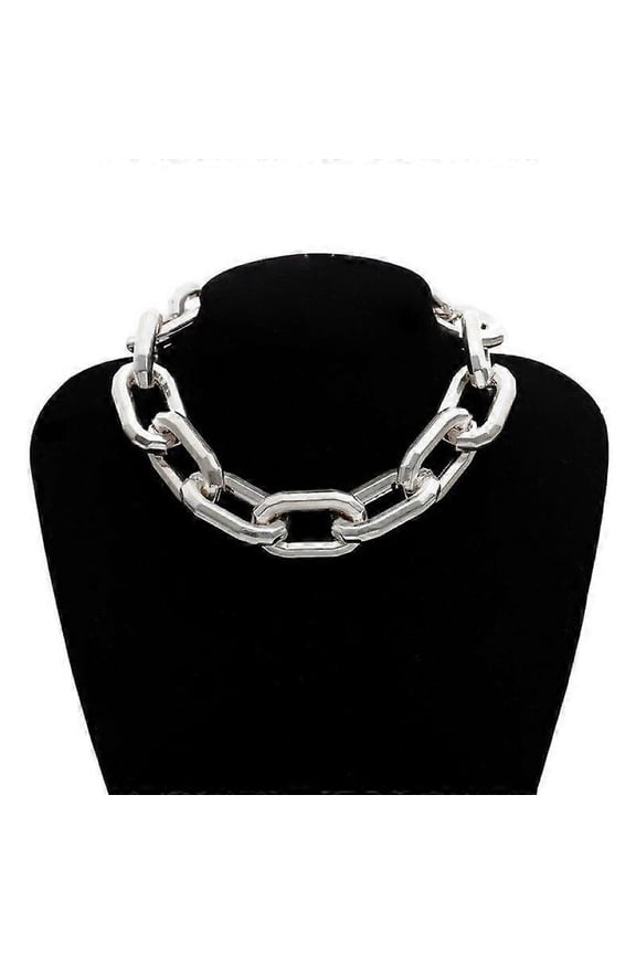High Quality Punk Lock Chain Declaration Necklace Women Hip Hop Twisted Thick Gothic Jewelry Necklace Steampunk
