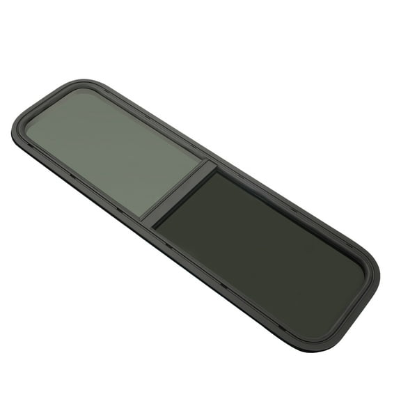 High-Quality RV Horizontal Window, Black Aluminum Alloy Frame with Screen Window, UV Protection, Water-Sealed, Modern Style, Perfect for RV Upgrade