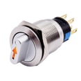 thumbnail image 1 of High Quality Rotary Button Switch 3 Position 12-24V 19Mm 0.75Inch Hole 5A, 1 of 7