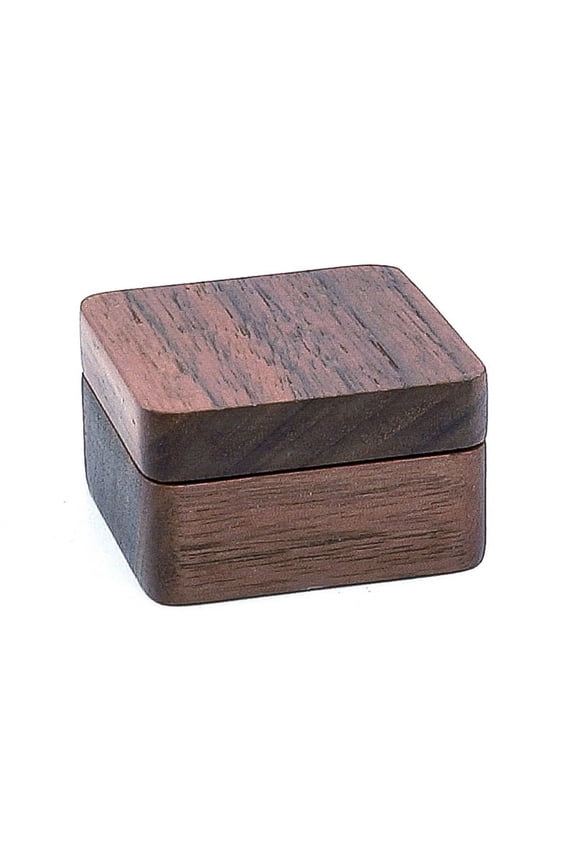High Quality Rustic Men Suit Wooden Cufflink Gift Box Portable Sleeve Button Jewelry Walnut Wood Keepsake Storage Box