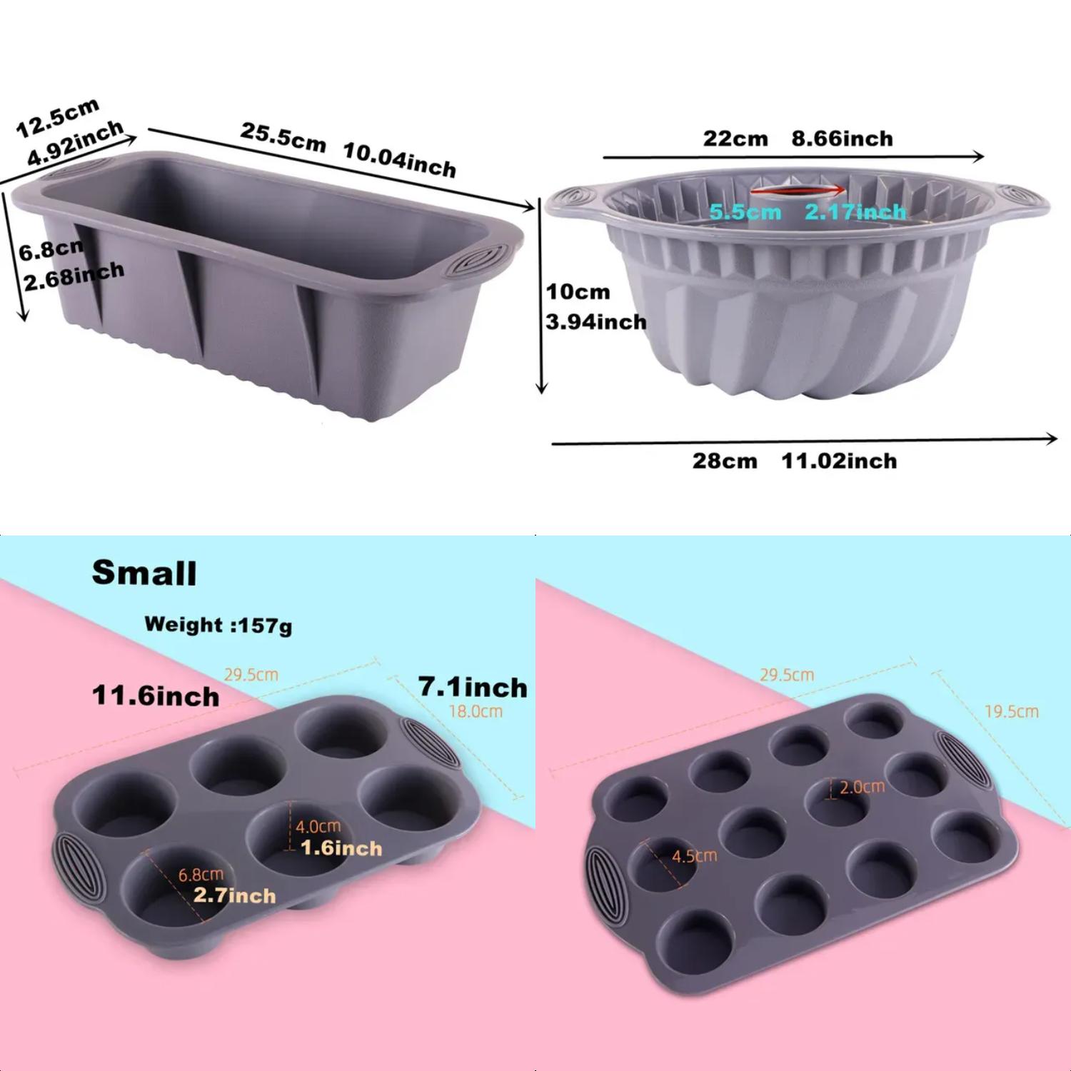 HighQuality Silicone Fluted Round Cake Pan NonStick Baking Bundt