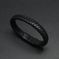 High Quality Single Braided Black Brown Leather Bracelets Bangles