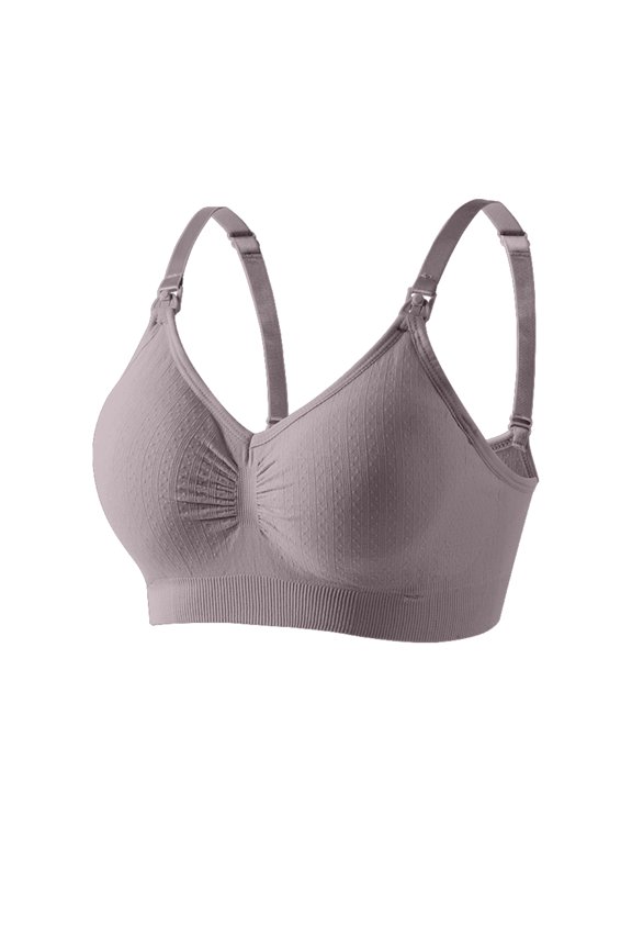 High Quality Single Handed Front Buckle Nursing Bra Breathable Women Breastfeeding Underwear Seamless Maternity Bra Push Up