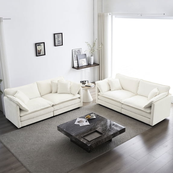 High - Quality Sponge Filled - 2 - Piece Sofa Set for Ultimate Relaxation