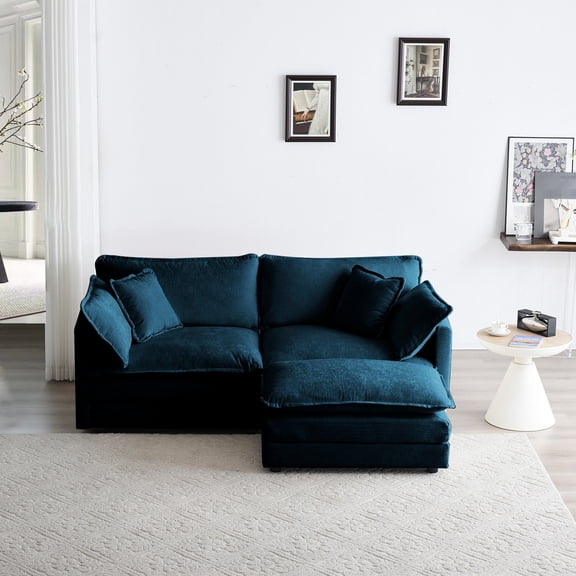 High-Quality Sponge & Flexible Combination - 2-Seater L-Shaped Couch for Home Use