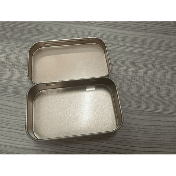 High-Quality Square Tin Box for Nail Clippers Usb Drives Medals Flip Storage Boxes Home Storage Organization Storage Boxes Bins