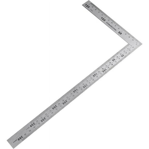 High Quality Square Tool, Stainless Steel 150x300x2mm L Shape Ruler, Precision Measuring Device For Wide Application, User-friendly And Safe Design