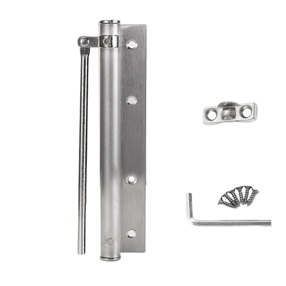High Quality Stainless Steel Automatic Door Closer Set 150° Opening Angle, Adjustable, with Lever Arm and Screws