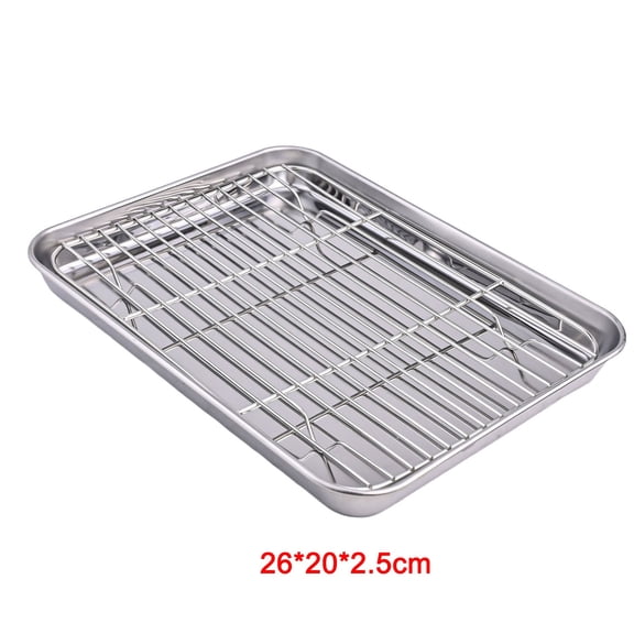 High-Quality Stainless Steel Baking Sheet And Rack Set For Baking And Cooling- 26*20*2.5Cm YIWEI