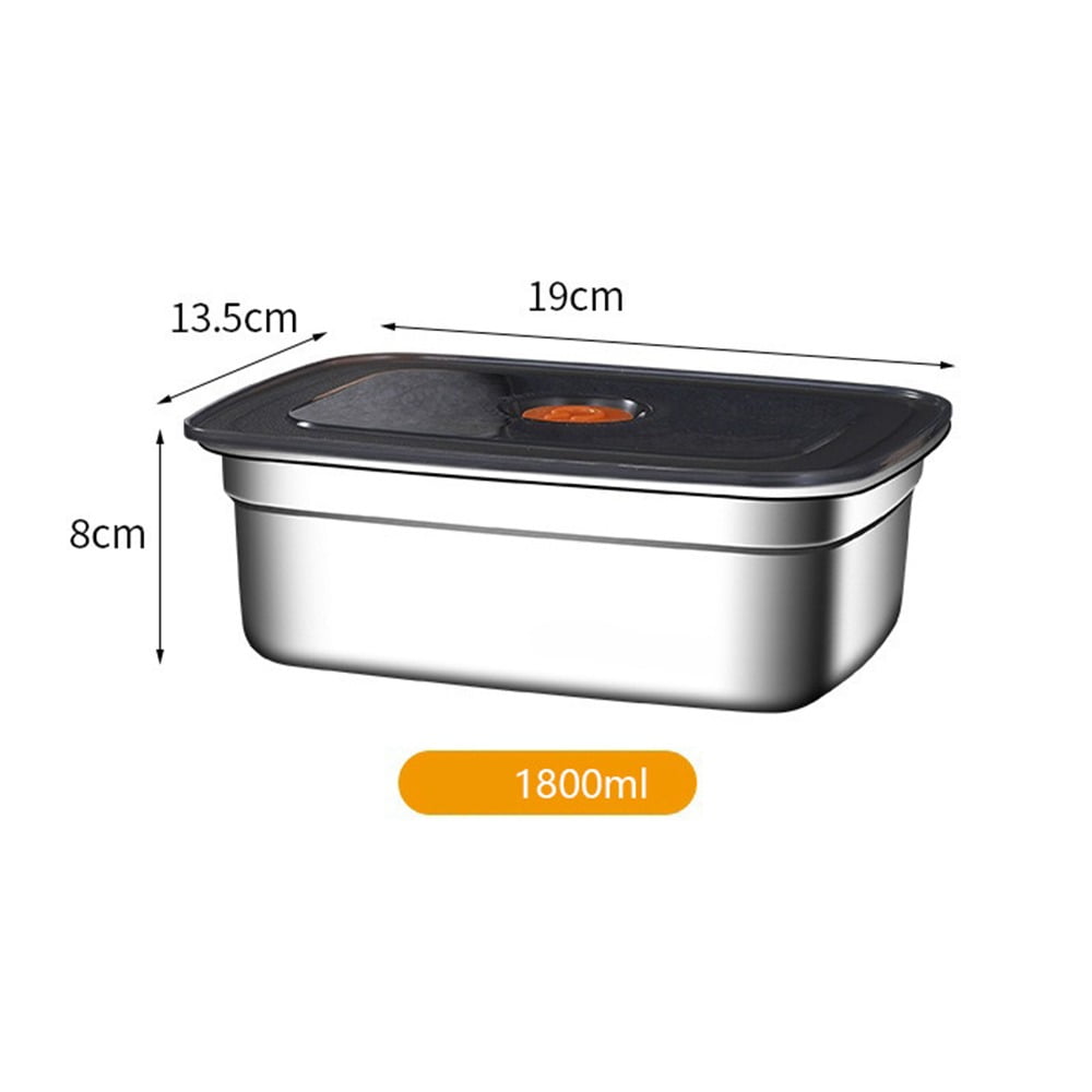 High Quality Stainless Steel Camping Lunch Box Sealed Refrigerator Freezer Storage Box Leak-proof Microwave Suitable Bento Box