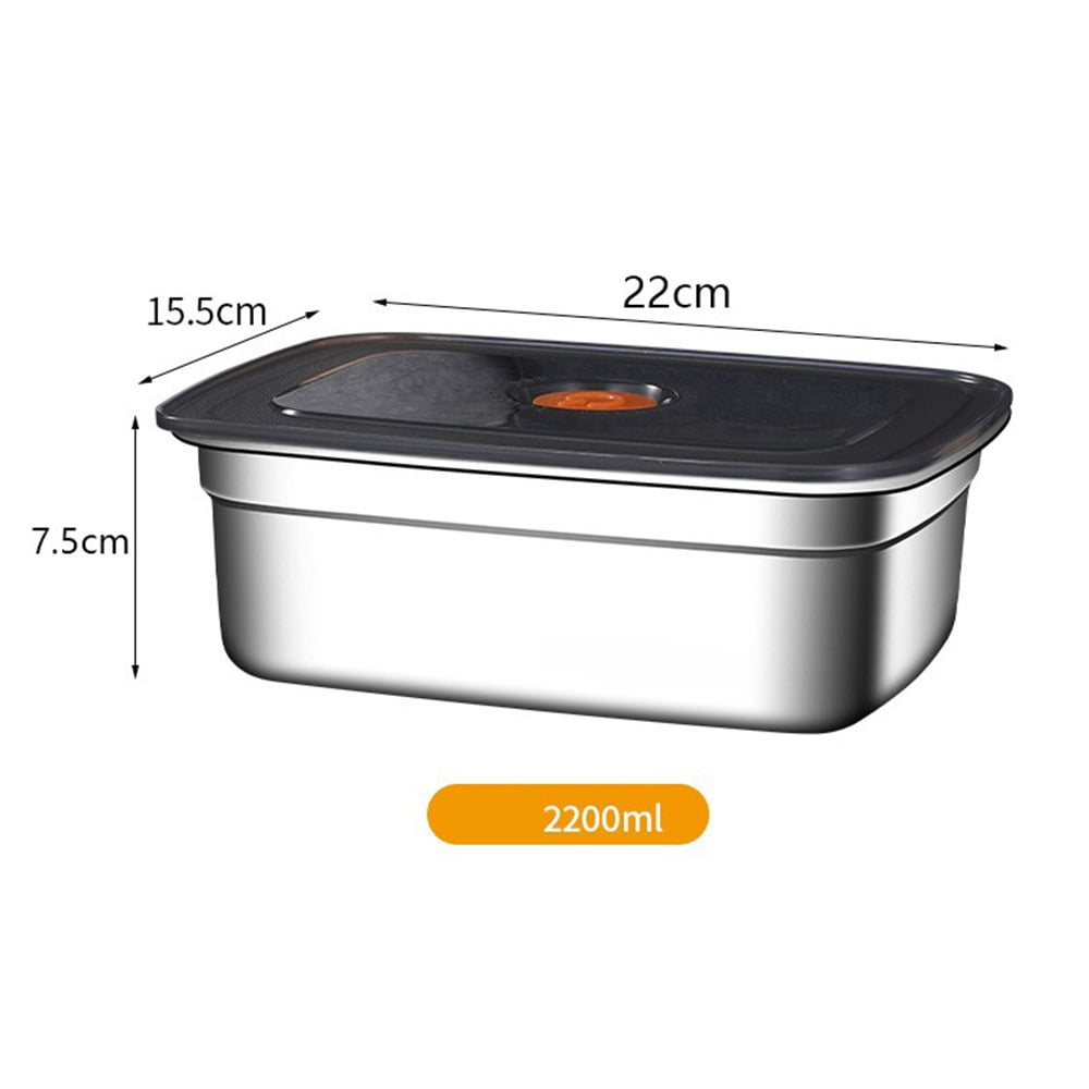 High Quality Stainless Steel Camping Lunch Box Sealed Refrigerator Freezer Storage Box Leak-proof Microwave Suitable Bento Box