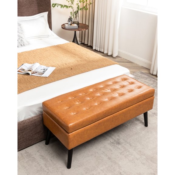High - Quality Storage Bench, 43.3" W - Strong and Durable for Bedroom and Shop