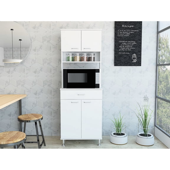 High - Quality Storage Solution for Pantry - Organize Your Kitchen Items with Durable Double - Door Cabinet